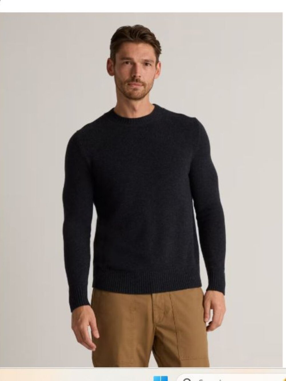 NWT $275 Quince Men's Small/Medium **LUXE BABY CASHMERE** Crewneck Sweater